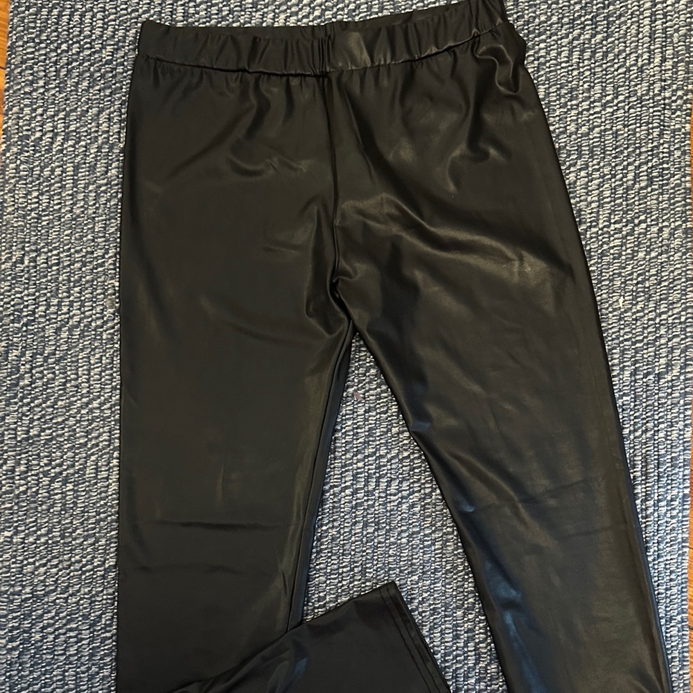 Black Faux Leather Leggings